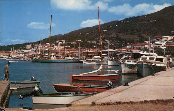 Waterfront scene at Charlotte Amalie St. Thomas Virgin Islands