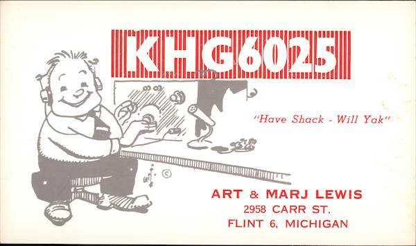 KHG6025 Flint Michigan QSL & Ham Radio