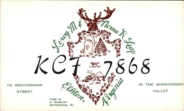 KC7 7868 Elkton Virginia QSL & Ham Radio