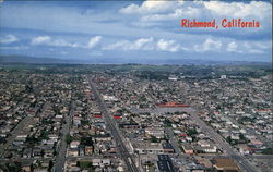 Aerial View of City Richmond, CA Postcard 