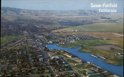 Aeiral View of Suisun-Fairfield California Postcard Postcard