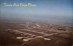 Aerial View of Travis Air Force Base California Postcard Postcard