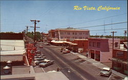 View Looking up Main Street Rio Vista, CA Postcard Postcard