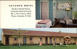 Catawba Motel Port Clinton, OH Postcard Postcard