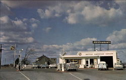 Viking Service Station and Restaurant Postcard