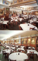 Interior Views of Haussner's Restaurant Postcard