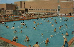 Outdoor Swimming Pool, Recreational Gymnasium, Purdue University West Lafayette, IN Postcard Postcard