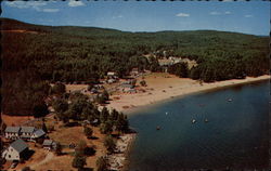 Air View of Nason's Beach Sebago, ME Postcard Postcard