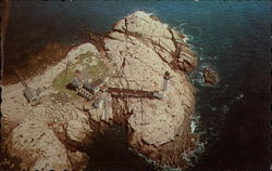 Aerial View of White Island Light House Postcard