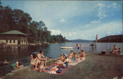 The Public Dock on Lake Sunapee Georges Mills, NH Postcard Postcard