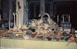The Manor Buffet Table Postcard