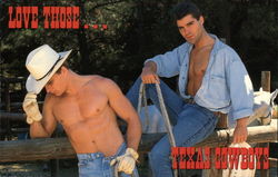 Love Those Texas Cowboys - Gay Interest Postcard