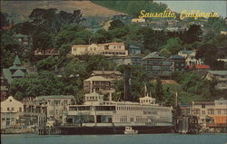 The Trade Fair with Sausalito in the Backgound Postcard