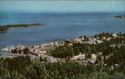 View from Brockway Mountain Drive Copper Harbor, MI Postcard Postcard