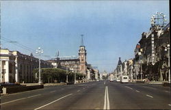 View of Nevsky Prospekt Leningrad, Russia Postcard Postcard