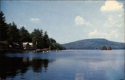 View of Sixth Lake Inlet, NY Postcard Postcard