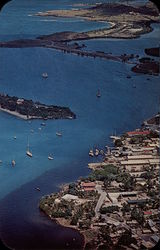 Aerial View of Christainsted Harbour Postcard