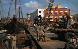 Loading Cane Sugar for Export Postcard