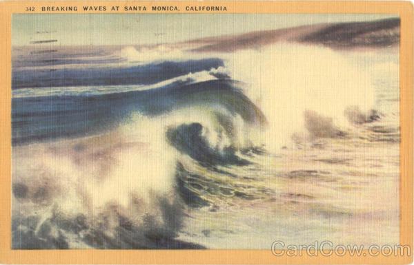 Breaking Waves At Santa Monica California