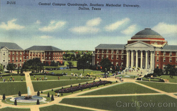 Central Campus quadrangel, Southern Methodist University Dallas Texas