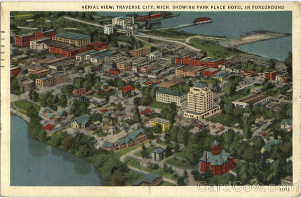 Aerial View Traverse City Michigan