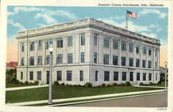 Pontotoc County Courthouse Postcard