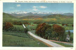 Boulder Valley and Range from Lakeside Colorado Postcard Postcard