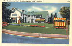 The Residence of Mary Pickford Beverly Hills, CA Postcard Postcard