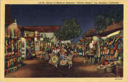 Street of Mexican Bazaars , Olvera Street Postcard