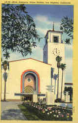 Main Entrance, Union Station Los Angeles, CA Postcard Postcard