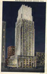 Gulf Building by Night Postcard