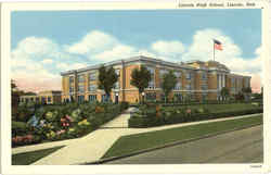 Lincoln High School Nebraska Postcard Postcard