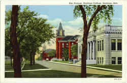 Hastings College, Elm Avenue Nebraska Postcard Postcard