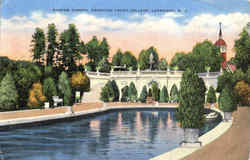 Sunken Garden, Georgian Court College Lakewood, NJ Postcard Postcard