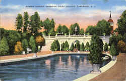 Sunken Garden, Georgian Court College Lakewood, NJ Postcard Postcard