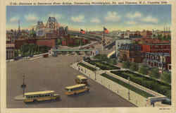 Entrance To Delaware River Bridge - Buses Camden, NJ Postcard Postcard