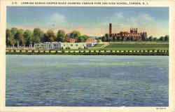 Showing Farnham Park And High School Postcard