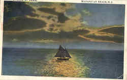 Showing At Dawn Manasquan Beach, NJ Postcard Postcard