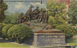 Wars Of America Monument, Military Park Newark, NJ Postcard Postcard