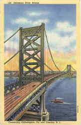 Delaware River Bridge Camden, NJ Postcard Postcard