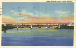 Topeka Avenue Bridge Kansas Postcard Postcard