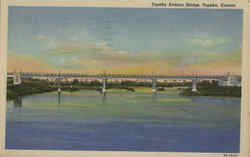 Topeka Avenue Bridge, V Kansas Postcard Postcard