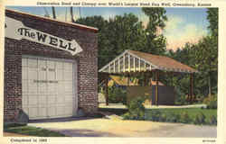 Observation Hood and Canopy Over World's Largest Hand Dug Well Postcard