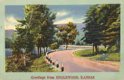 Greetings From Englewood Kansas Postcard Postcard