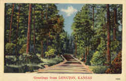 Greetings From Longton Kansas Postcard 