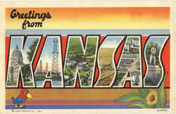 Greetings From Kansas Postcard