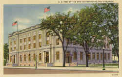 U. S. Post Office And Custom House Bay City, MI Postcard Postcard