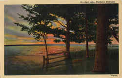 Burt Lake Michigan Postcard Postcard