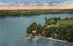 Aerial View Of Clark Lake Yacht Club Jackson, MI Postcard Postcard