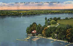 Aerial View Of Clark Lake Yacht Club Postcard